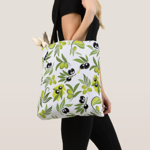 Tote Bag Olives noires et vertes