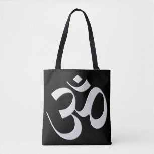 Tote Bag Om argenté