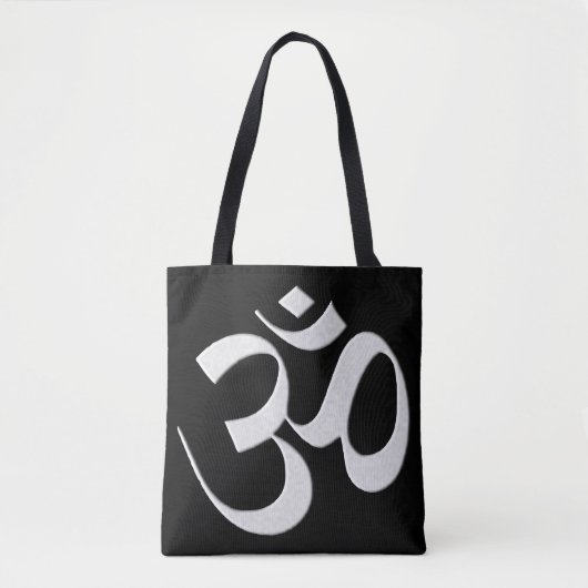 Tote Bag Om argenté (Devant)