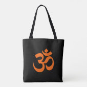 Tote Bag Om orange moderne (Dos)