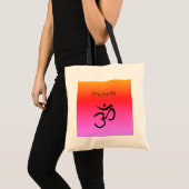 Tote Bag Om Symbole Monogramme Couleurs arc-en-ciel (Devant (produit))
