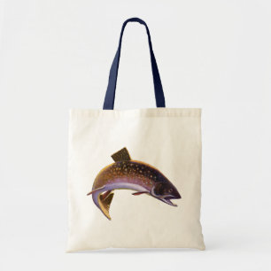 Tote Bag Omble de fontaine, pêche sportive vintage pêcheur