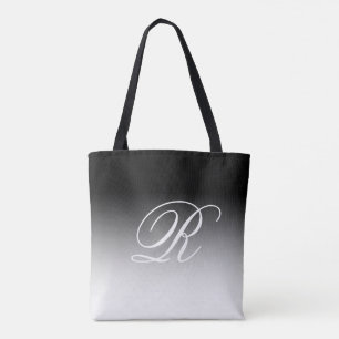 Tote Bag Ombre blanche sur n'importe quelle couleur avec Mo