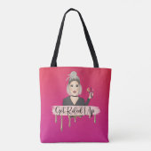 Tote Bag Ombré fourre-tout de roses indien (Dos)