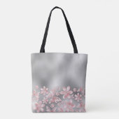 TOTE BAG OMBRE GRIS AVEC FLEURS D'OMBRE ROSE BUTTERFLIERS (Dos)
