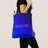 Tote Bag Ombre moderne Bleu Clair et Violet (De près)