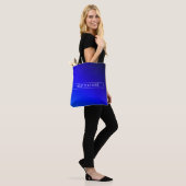 Tote Bag Ombre moderne Bleu Clair et Violet (Sur le modèle)
