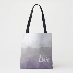 Tote Bag Ombre Purple et Grey Love Graceful Gradient