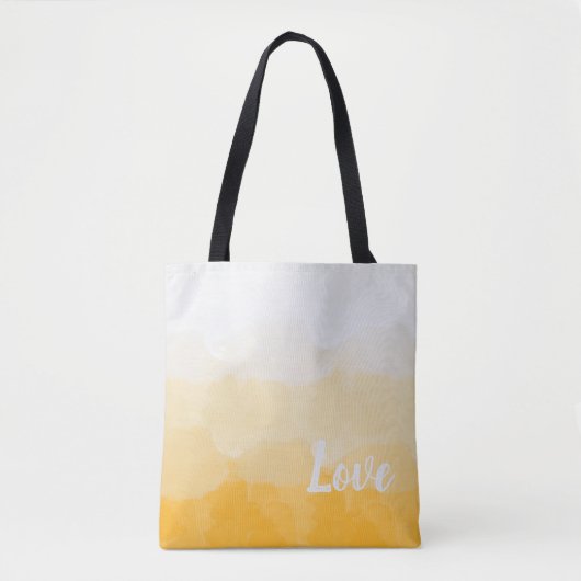 Tote Bag Ombre safran et soleil jaune amour dégradé (Devant)
