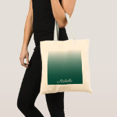 Tote Bag ombre vert (Devant (produit))