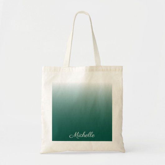 Tote Bag ombre vert (Devant)