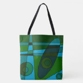 Tote Bag Ombre verte Abstraite surf (Devant)