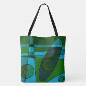 Tote Bag Ombre verte Abstraite surf (Dos)