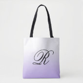 Tote Bag Ombre violet de lavande sur n'importe quelle coule (Devant)