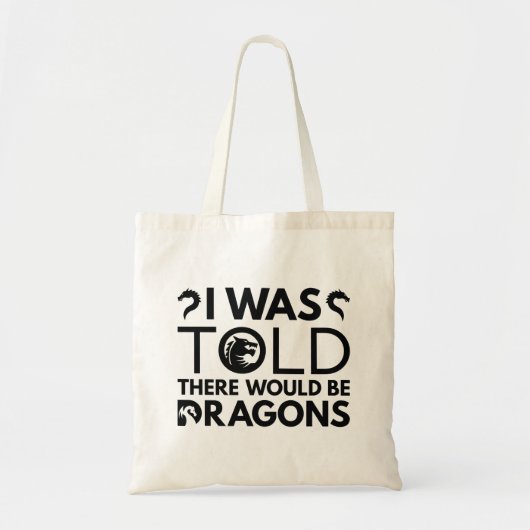 Tote Bag On M'A Dit Qu'Il Y Aurait Des Dragons (Devant)