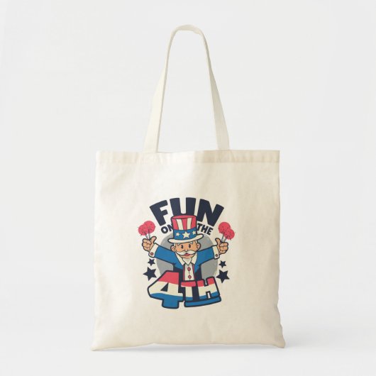 Tote Bag Oncle Sam joyeux 4 juillet (Devant)