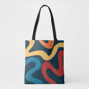 Tote Bag Ondes abstraites colorées