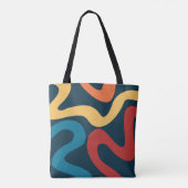 Tote Bag Ondes abstraites colorées (Dos)