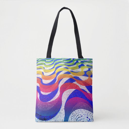 Tote Bag Ondes colorées (Devant)