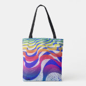 Tote Bag Ondes colorées (Dos)
