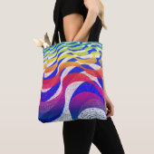 Tote Bag Ondes colorées (De près)