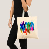 Tote Bag Ondes colorées (Devant (produit))