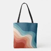 Tote Bag Ondes de style rétro (Dos)