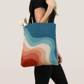 Tote Bag Ondes de style rétro (De près)