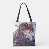 Tote Bag ondes monstrueuses | Meilleure peinture abstraite (Dos)