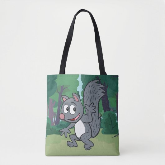 Tote Bag Ondulation grise d'écureuil de Rick | de garde (Devant)