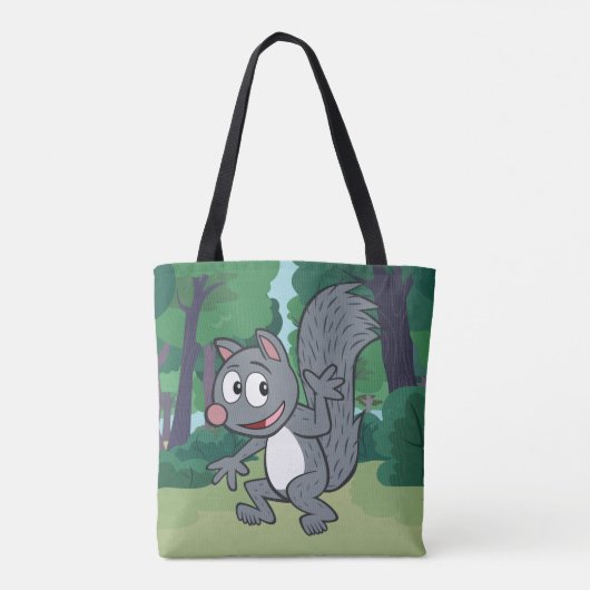 Tote Bag Ondulation grise d'écureuil de Rick | de garde (Dos)