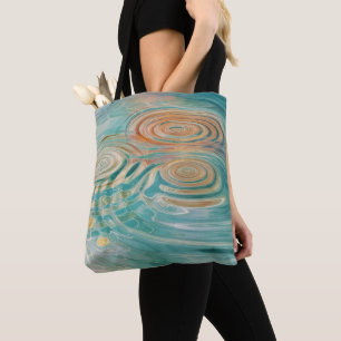 Tote Bag Ondulations de Tranquillité Harmonie d'Eau Abstrai