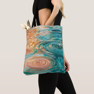 Tote Bag Ondulations de Tranquillité Harmonie d'Eau Abstrai