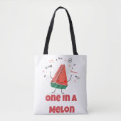 Tote Bag One in a Melon - Fun Summer Watermelon (Devant)