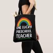 Tote Bag One Lucky Preschool Teacher (De près)