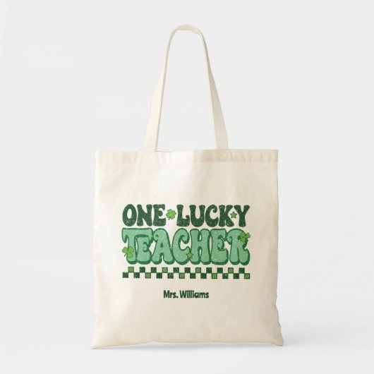 Tote Bag One Lucky Teacher (Devant)