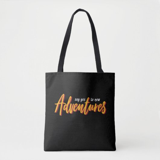 Tote Bag One Word That Say Adventure Inspirational Quote (Devant)