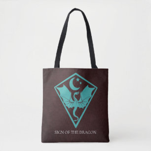 Tote Bag Onglet Dragon avec texte personnalisé