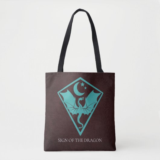 Tote Bag Onglet Dragon avec texte personnalisé (Devant)