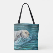 Tote Bag Ooh Goody Lunchtime Sea Otter Peinture (Dos)
