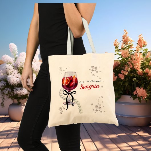 Tote Bag Oops Je Buvais Trop Sangria