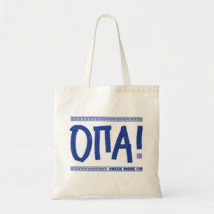 Tote Bag OPA ! Mode Grec Activé : Funny Grèce Souvenir