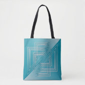 Tote Bag Opal Turquoise blanc (Devant)