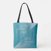Tote Bag Opal Turquoise blanc (Dos)