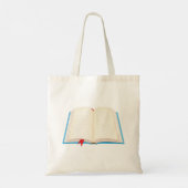 Tote Bag Open Lined Book Red Bookmark (Dos)