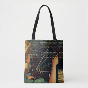 Tote Bag Opérateur de tableau de bord téléphonique, entrepr