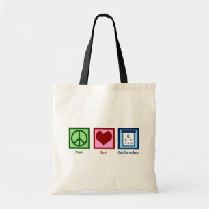 Tote Bag Ophtalmologie de l'amour de la paix