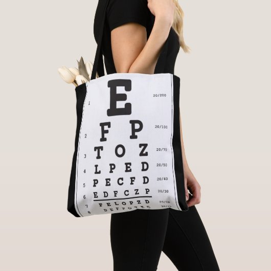 Tote Bag Optométrie Ophthomolgiste Oye Doctor Eye Chart (De près)