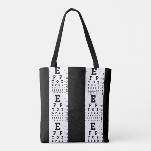 Tote Bag Optométriste du diagramme des yeux (Dos)