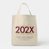Tote Bag or bordeaux écriture moderne stylish graduation (Dos)
